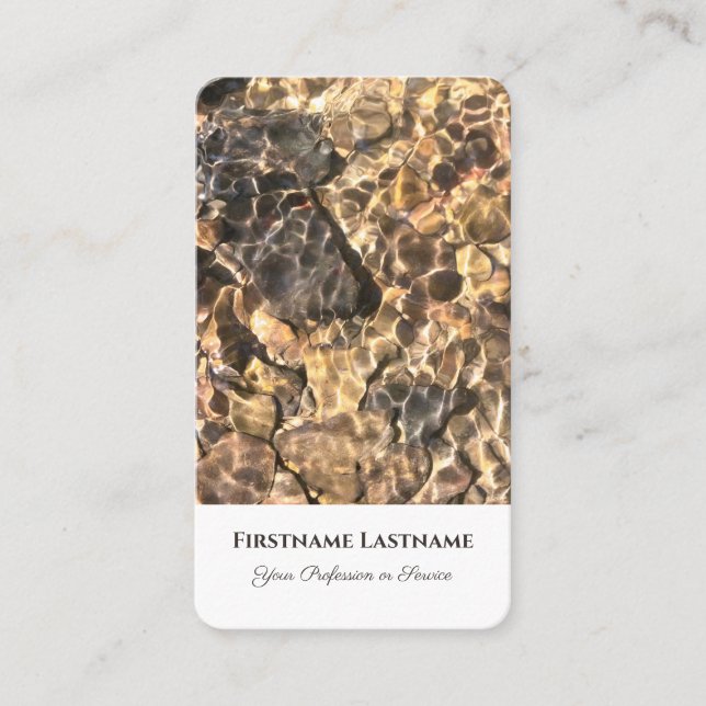 Olika idylliska tränar i vatten visitkort (Framsida)