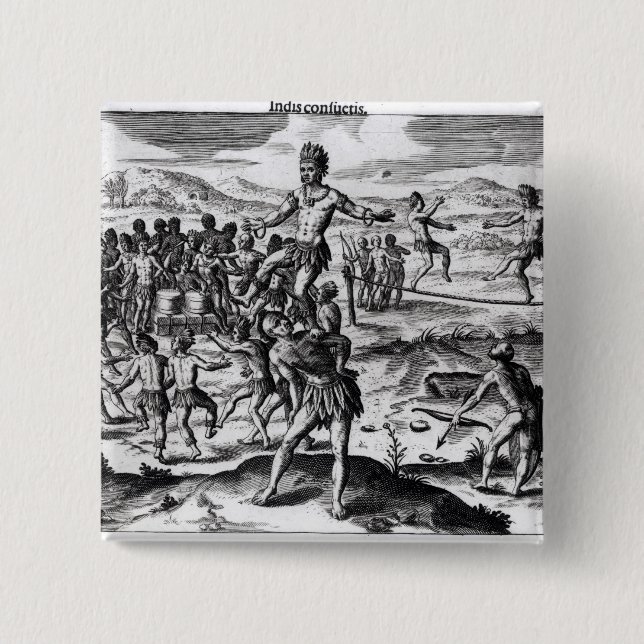 Olika indiska lekar, från 'Americae Knapp (Framsida)