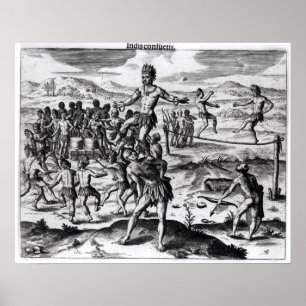 Olika indiska spel, från Amerika Poster