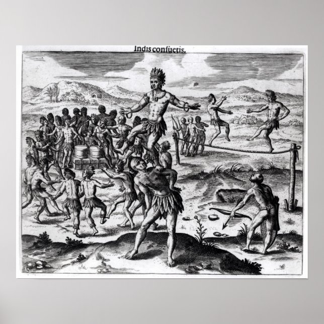 Olika indiska spel, från Amerika Poster (Framsidan)