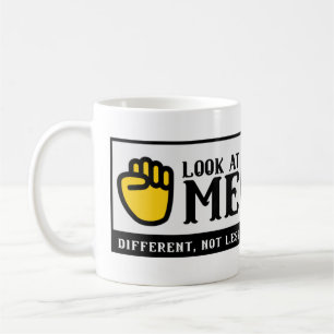 OLIKA, INTE MINDRE, teckenspråksmedvetenhet Kaffemugg