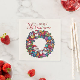 Olika julmotiv God jul Pappersservett