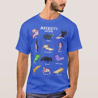 Olika Kawaii Axolotl Types T Shirt