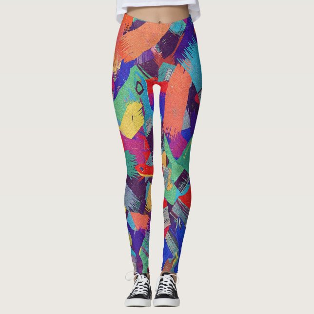 Olika linjer leggings (Framsida)