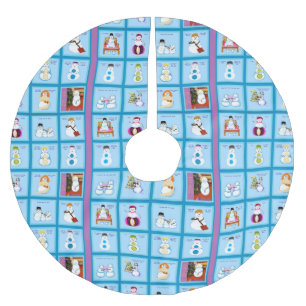 Olika linjer, olika Snö-mappar träd-kjol Julgransmatta Borstad Polyester