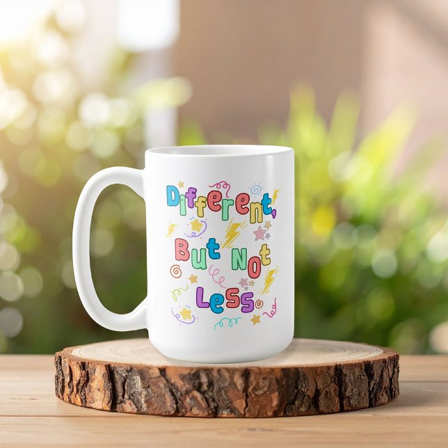 Olika, men inte mindre - ADHD-medvetenhet Kaffemugg (Skapare uppladdad)