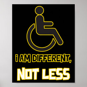olika men inte mindre person med funktionshinder poster