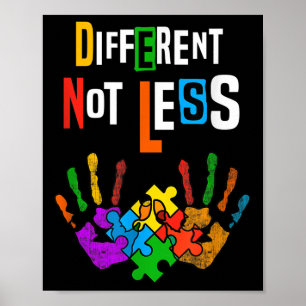 Olika, men inte mindre, Shirt Autism-medvetande Poster