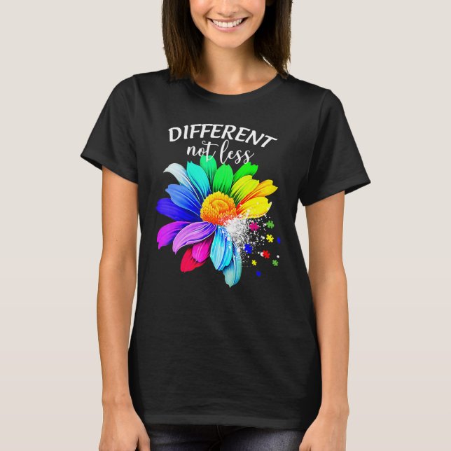 Olika, men inte mindre, solrosaltism Puzzle Awaren T Shirt (Framsida)