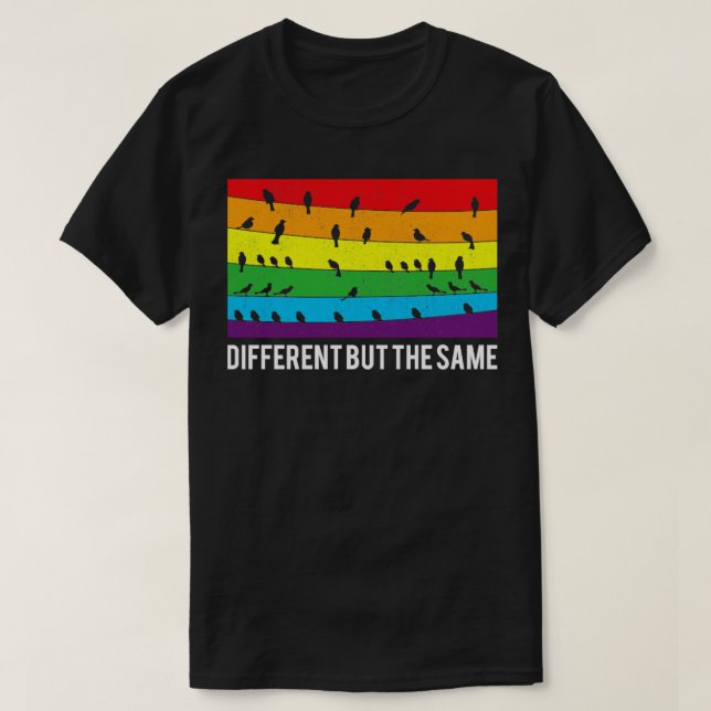 Olika men lika HBT-Pride Gay Les T Shirt (Design framsida)