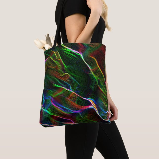 Olika och märkliga missförstånd om färgad linjer tygkasse (Närbild)