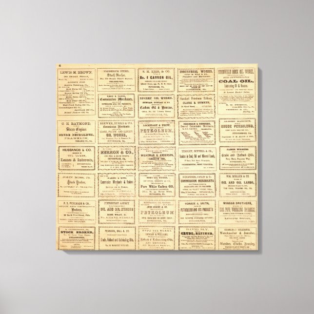 Olika oljeannonser canvastryck (Framsida)