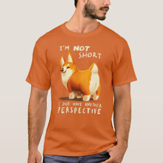 Olika perspektiv Cute Corgi Hund Fluffy Animal T Shirt