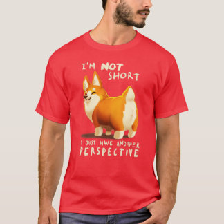 Olika perspektiv Cute Corgi Hund Fluffy Animal T Shirt
