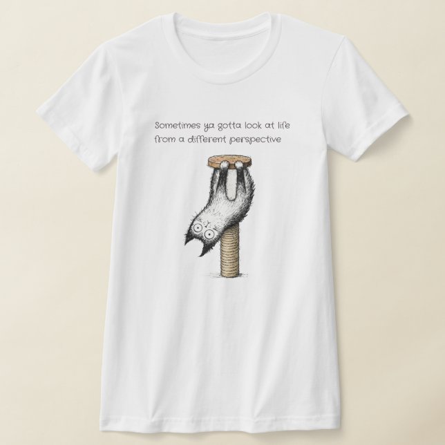 Olika Perspektiv Katt Liv  T Shirt (Laydown)