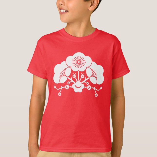 Olika plommonblommor tee (Framsida)