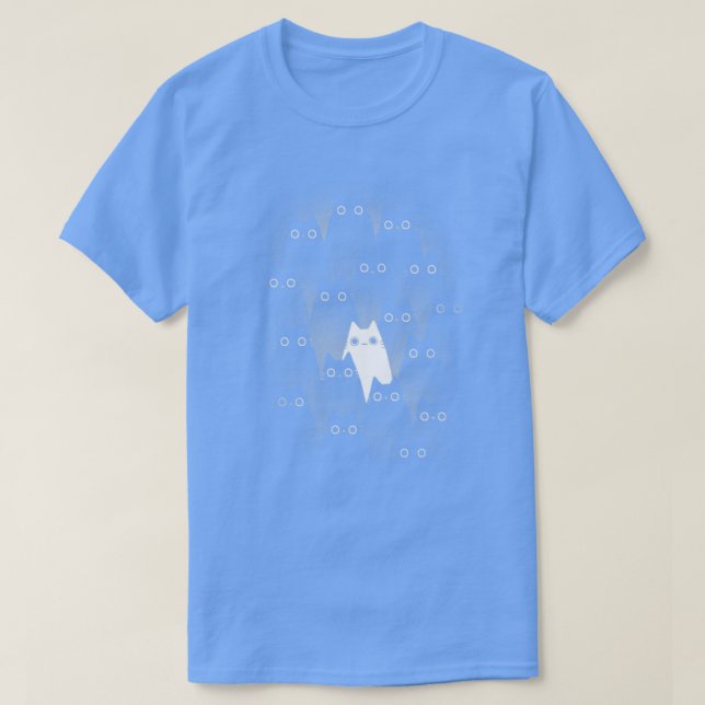 Olika protektiv Cute White Cat Kattunge Ögon T Shirt (Design framsida)
