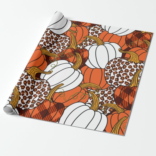  Olika pumpor. Leopard, orange, vit och lös Presentpapper (Utrullad)
