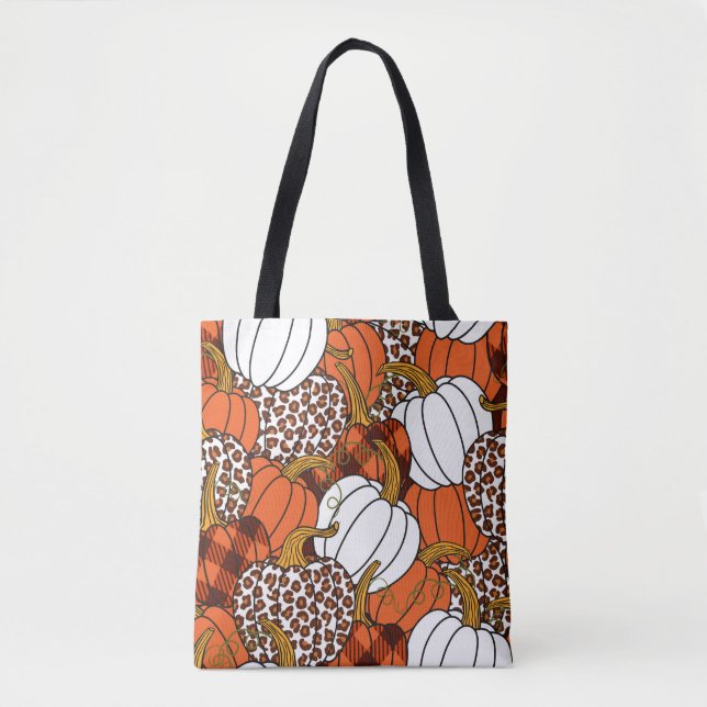  Olika pumpor. Leopard, orange, vit och lös Tygkasse (Framsida)