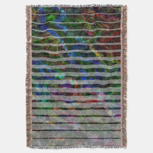 Olika rand och skrapade fyrkanter i linjer filt (Framsidan Vertikal)