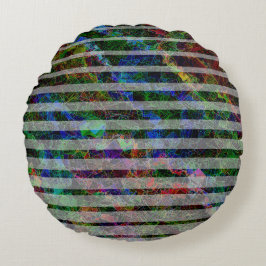 Olika rand och skrapade fyrkanter i linjer rund kudde