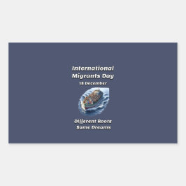 Olika rötter, samma drömmar. Migrationsdagen Rektangulärt Klistermärke