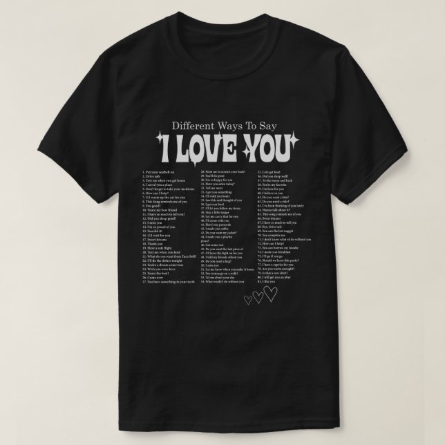 Olika sätt att säga-I Kärlek att du återställer va T Shirt (Design framsida)