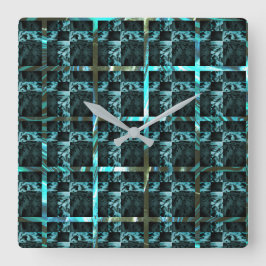 Olika schack, fyrkanter eller bilder under stödras fyrkantig klocka