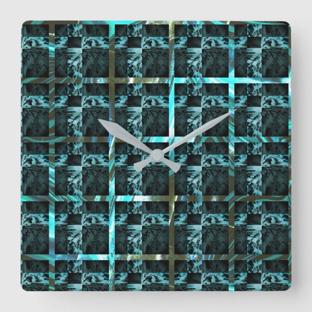 Olika schack, fyrkanter eller bilder under stödras fyrkantig klocka (Framsida)