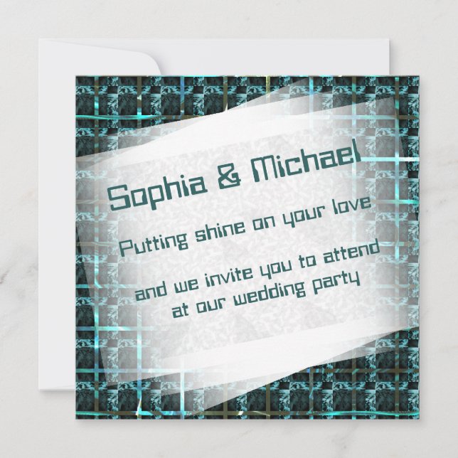 Olika schack, fyrkanter eller bilder under stödras inbjudningar (Framsida)