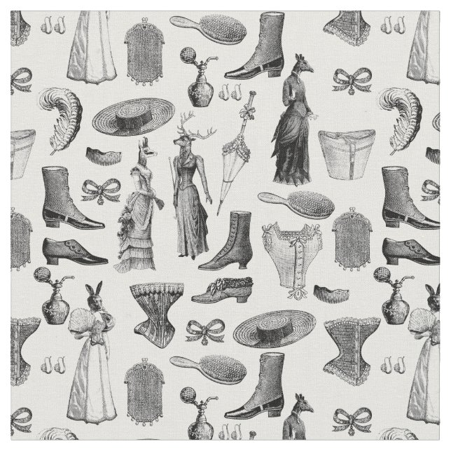 Olika segroriska djur svarta vita lekmän tyg (Närbild)