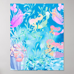 olika sjöjungfruar poster