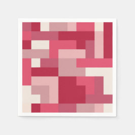 Olika skuggor av röd abstrakt pappersservett