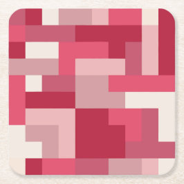 Olika skuggor av röd abstrakt underlägg papper kvadrat