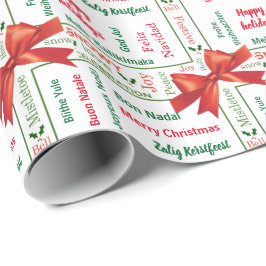 Olika språk för god jul presentpapper