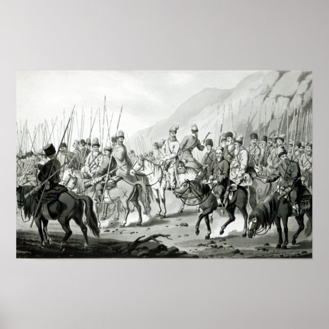 Olika stammar av ryska kosacker poster (Framsidan)