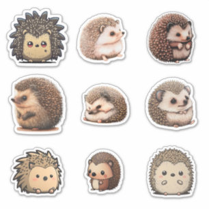 Olika Stil Hedgehog Sticker Lakan Klistermärken