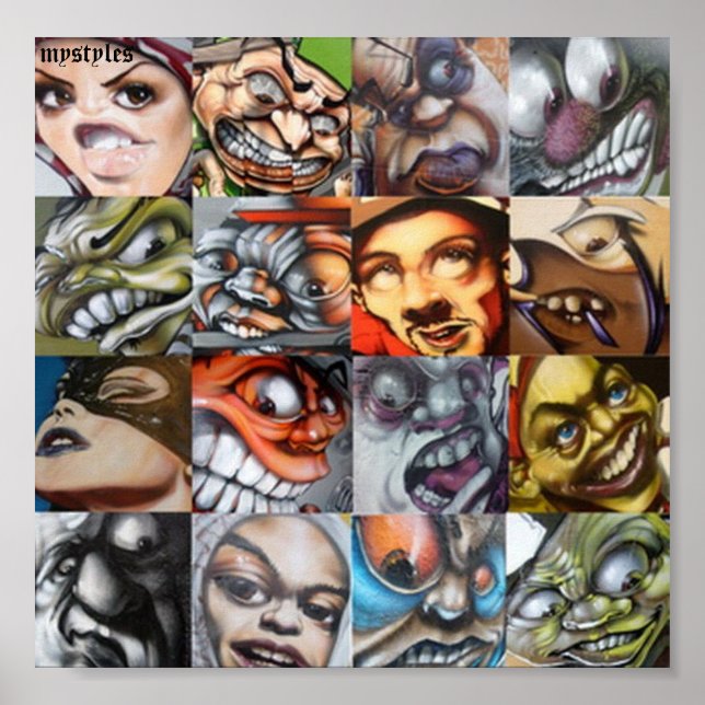 olika stilar av tecken poster (Framsidan)