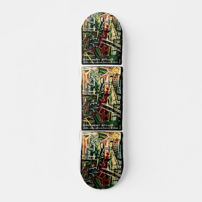 OLIKA STILAR OLD SCHOOL SKATEBOARD BRÄDA 18 CM (Framsida)