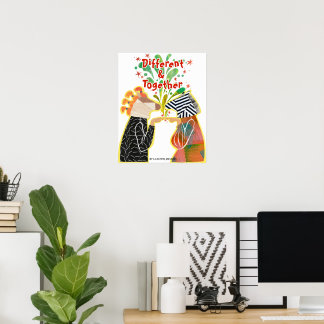 Olika & Tillsammans Pride-plakat – Enhetskonst Pri Poster