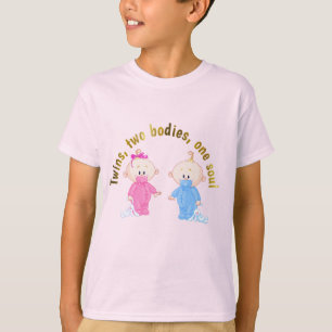 Olika twillingar för gender t shirt