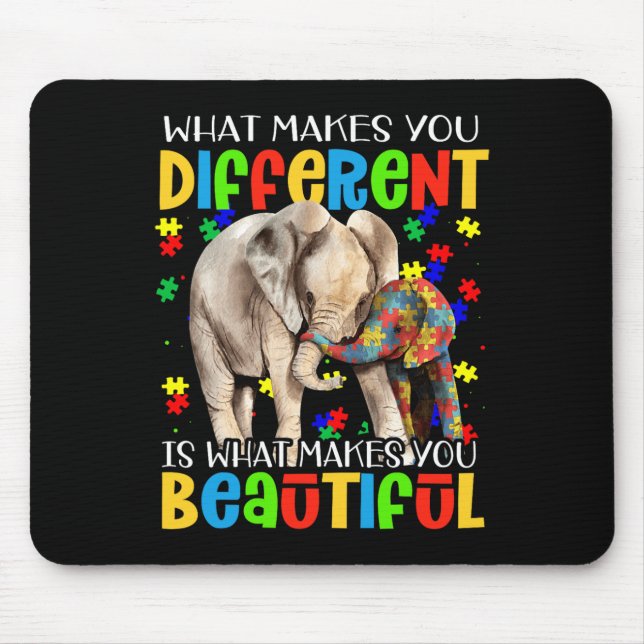 Olika vackra Autism Awareness Puzzle Biet Musmatta (Framsidan)