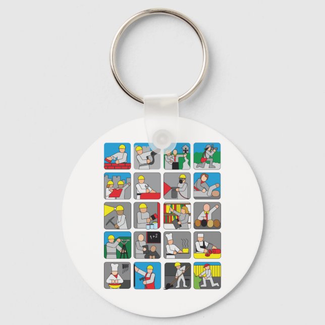 Olika yrken nyckelring (Framsida)