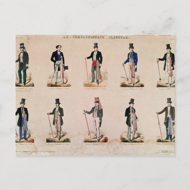 Olika yrkens kostnader vykort (Framsida)