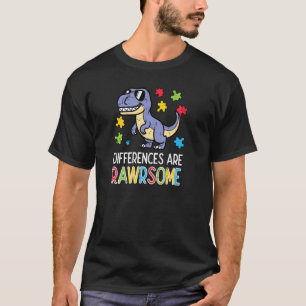 Olikheter Rawrsome Trex Dino Småpojkar Autism T Shirt