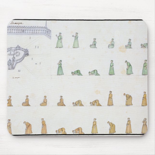 Olikt placerar av förkroppsliga under bön från musmatta (Framsidan)