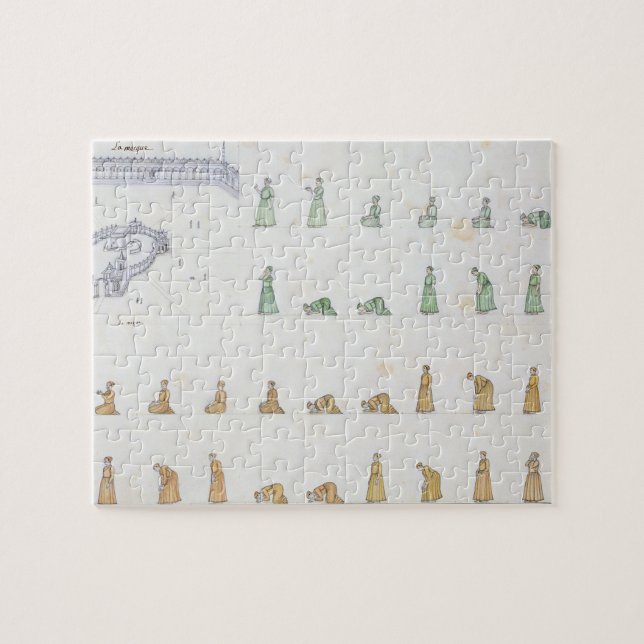 Olikt placerar av förkroppsliga under bön från pussel (Horisontell)