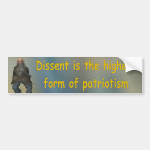 oliktänkande är den största formen av patriotism bildekal