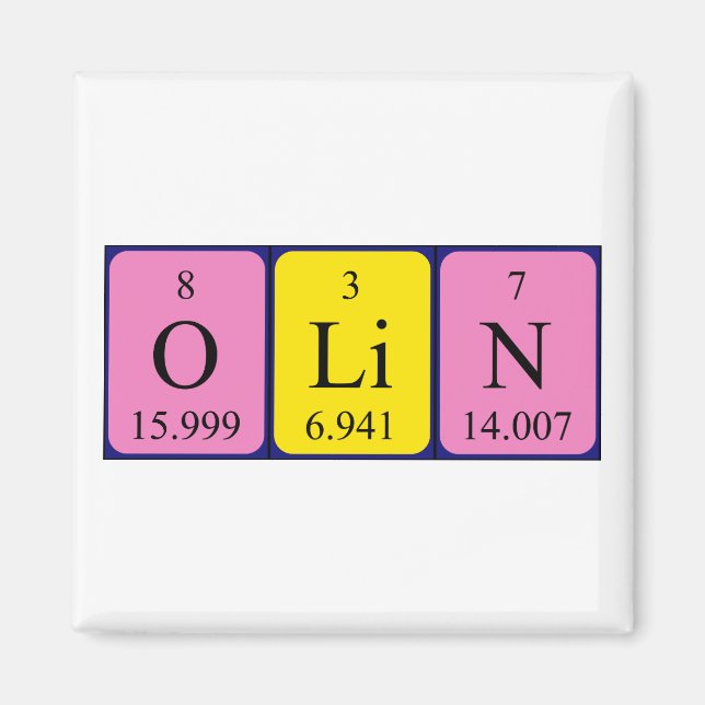 Olin Periodisk magnet bord namn (Framsidan)