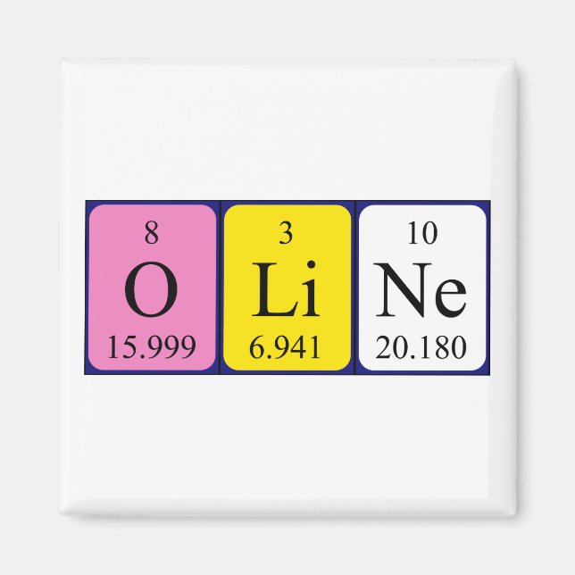 Oline Periodiska magnet bord namn (Framsidan)